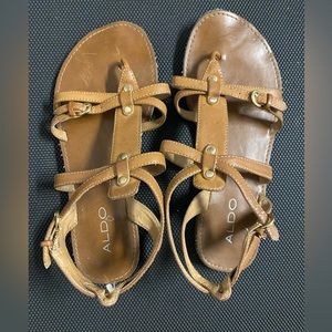 Aldo tan sandals size 6